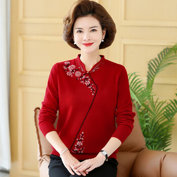 衫女秋冬新款100纯羊绒短款毛衣半高领宽松显瘦毛衣枣红色m90109斤