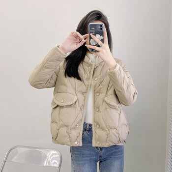 摩登孕妈反季羽绒服女款2023年新款小个子女韩版轻薄小香风气质冬季