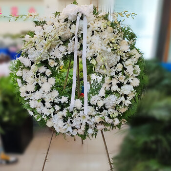 菊花束鲜花速递同城上海杭州苏州无锡祭祖悼念花店菊花大花圈不含花瓶
