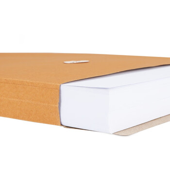 西玛（SIMAA）20只混浆250g牛皮纸档案袋 加厚侧宽10cm 文件袋标书合同资料袋 6733