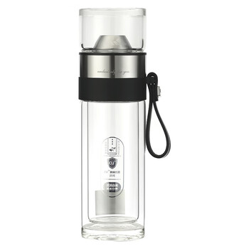 富光（FUGUANG）茶水分离玻璃杯抗菌泡茶师双层玻璃杯礼品杯G2226-SH-260颜色随机