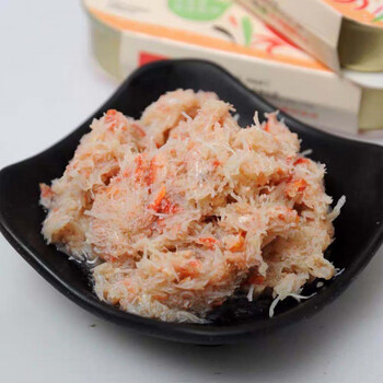 蟹肉罐头即食海鲜雪蟹肉大连特产蟹柳零食下饭 80g*1罐
