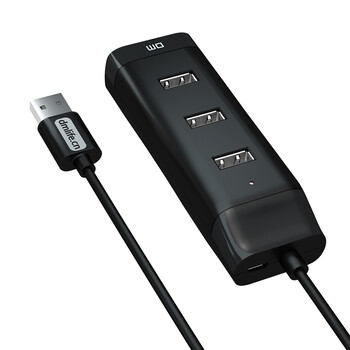 DM大迈 USB2.0分线器 四合一扩展坞 1.2米 笔记本台式电脑4口集线器HUB转换器延长线 CHB006