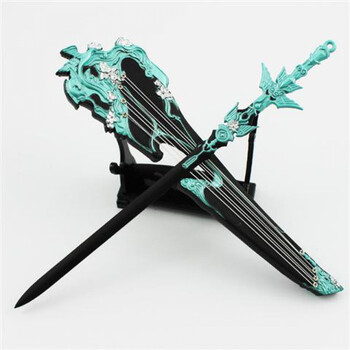 赤霄红莲雪名bjd藏苍云剑胆琴心霸刀模型玩具20cm青玉流琴中剑刀架