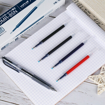 uni三菱 uni-ball UMR-85N按动笔芯0.5mm中性笔红色替芯 适用签字笔UMN-155 105 152 207等系列 10支