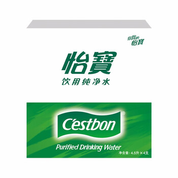 怡宝 饮用水 纯净水4.5L*4桶装水 整箱装