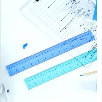 得力（deli）软尺子可弯曲直尺不易折断直尺30cm学生学习考试 财务办公颜色随机 软直尺6209 24支/1盒装