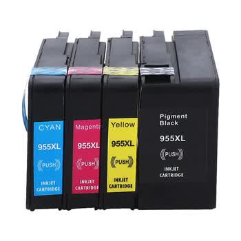 得印955XL墨盒四色套装 适用惠普7720墨盒 7740 8210打印机 7730 8218 8710 8720 8725 8730 8740 HP955墨盒
