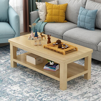 叙林 实木茶几简约现代小户型客厅茶几松木长方形功夫茶桌家用小茶几