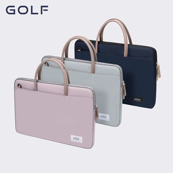 高尔夫（GOLF）电脑包女14英寸手提苹果笔记本华为单肩斜挎包商务公文包女通勤