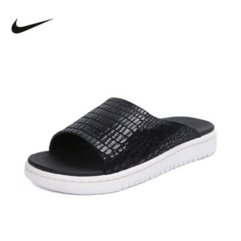 nike耐克 jordan modero乔aj1麂皮潮流运动拖鞋女ao9919 ao9919-004