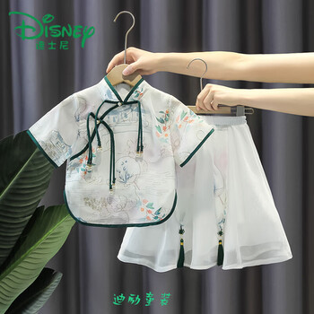 迪士尼(disney)儿童汉服夏季古风超仙两件套男童女童中国风唐装宝宝薄