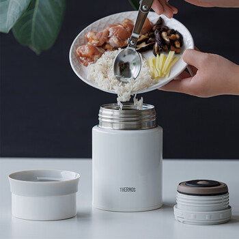 膳魔师（THERMOS）焖烧杯316高真空不锈钢520ml焖烧罐保温饭盒保温桶TCLD-520S PL