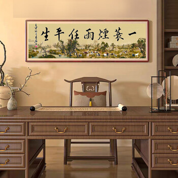 一海堂 文化宣纸文房四宝中国风古风书法创作参展正面不洇背面不透 微喷古画宣纸-百骏图 34*138cm 5张/包