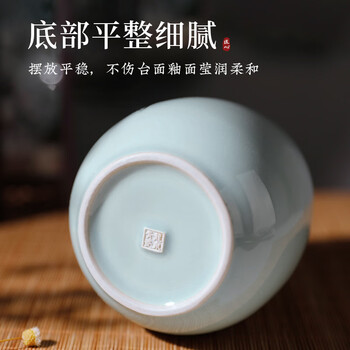 梅林笔庄陶瓷笔筒文房四宝书法用品笔洗毛笔筒收纳多功能办公桌创意复古中国风书房桌面摆件