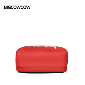 BIGCOWCOW大容量双肩背包大学生通勤电脑包高中生书包旅行包男女 蓝白色