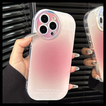 新款苹果14pro手机壳iphone14高级感13promax腮红渐变12粉色透明11