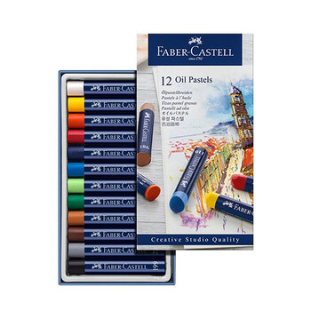 【全网低价】辉柏嘉（Faber-castell）油画棒 蜡笔 12色蓝纸盒127012美术写生