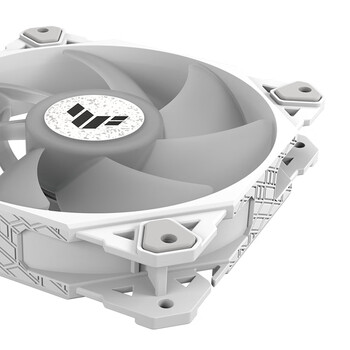 华硕TUF GAMING 白色侠光 TF120 机箱风扇 3只装 ARGB风扇/附灯效控制器/PWM温控调速/双层LED阵列