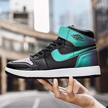 惠戈尔aj高帮鞋1板鞋男鞋21新款秋冬篮球鞋小闪电黑红脚趾运动休闲鞋