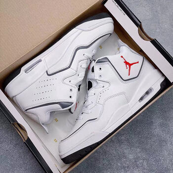 jordan 23黑红藤原浩篮球鞋气垫缓震耐磨实战跑步鞋 aj23白红 43