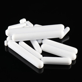 冰禹 BYlj-46 C型磁力搅拌子 PTFE转子四氟磁子 耐高温腐蚀聚四氟磁子 橄榄形圆柱形带箍 C10*60mm