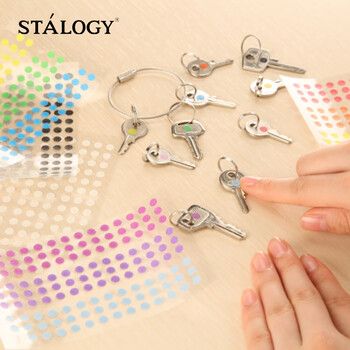STALOGY 标签贴 标签纸贴纸 口取纸 便利贴 贴纸标签 圆点贴 便签 索引纸 16mm 混色空洞