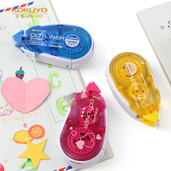 国誉(KOKUYO)点点胶点状大号双面胶主体8.4mmx16m蓝色1个 TA-DM400N-08