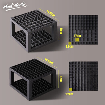 蒙玛特(MontMarte)笔架82孔画笔插笔架美术生毛笔笔筒铅笔收纳架油画水彩水粉水彩笔马克笔架子VMAXX0040