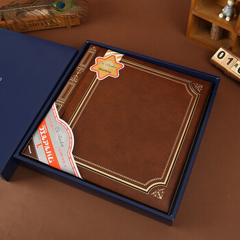 NCL仲林家庭商务复古相册本/DIY覆膜自粘贴式相册/居家家庭影集纪念册/相簿照片照片书 棕色 LG-301-S NCL仲林家庭商务复古相册本/DIY覆膜自粘贴式相册/居家家庭影集纪念册/相簿照片照片书 棕色 LG-301-S