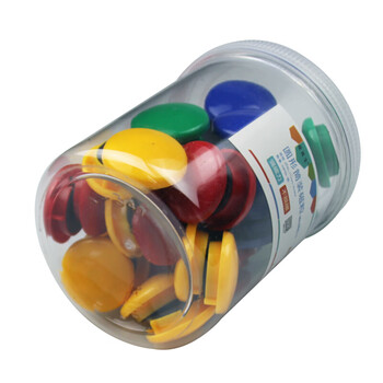 比比牛 白板磁粒 强磁44粒30mm磁扣磁铁磁吸磁力片 筒装圆形PNM-R3044