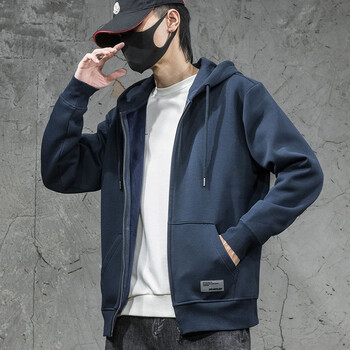 依郎酷拉链卫衣男宽松连帽春秋季潮牌开衫休闲上衣秋冬新款大码长袖