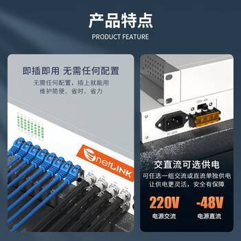 netLINK综合业务光端机 8路E1+8路电话+8路磁石+2路千兆+4路百兆物理隔离一对HTB-8E1-8P8C2GE4FEV-20KM
