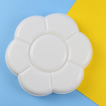 芬尚梅花盒双盖调色盘/调色盒/调色板/调色碟水粉水彩丙烯油画国画美术颜料盒学生绘画用品一对装