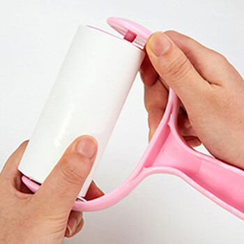 妙然粘毛器粘毛滚筒10cm1器6卷300撕可撕式衣服宠物除毛粘尘纸除尘器