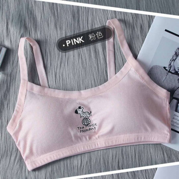 学生内衣女初中生131415岁女大童发育期小背心夏天薄款少女文胸一件粉