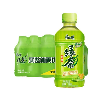 康师傅无糖冰红茶330ml*12瓶绿茶冰糖雪梨蜜桃乌龙酸梅汤水蜜桃整箱