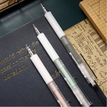 晨光(M&G)文具AGPJ1003/0.5mm质+系列子弹头签字笔水笔按动碳素笔黑色速干中性笔 12支/盒 1盒装