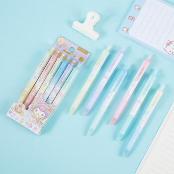 广博三丽鸥联名按动中性笔 清新设计签字笔水笔0.5mm黑色软胶护套按动笔6支装 KT86391 广博三丽鸥联名按动中性笔 清新设计签字笔水笔0.5mm黑色软胶护套按动笔6支装 KT86391