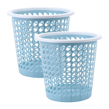 千屿2个装家用大号软塑干湿分类镂空压圈垃圾桶圆形纸篓垃圾筒 千屿2个装家用大号软塑干湿分类镂空压圈垃圾桶圆形纸篓垃圾筒