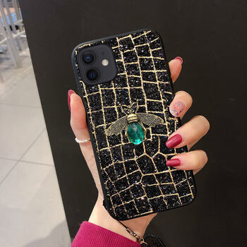 苹果12promax潮牌手机壳xsmax闪粉小蜜蜂8p网红11女款ins风软套乔鸟