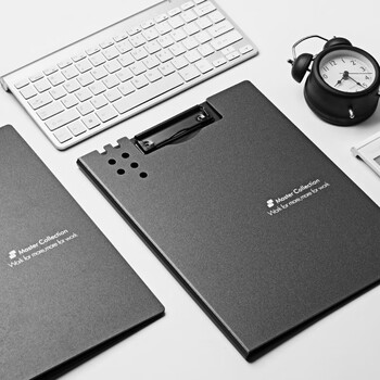 三木（SUNWOOD）名匠系列 A4竖式发泡板夹加厚文件夹/资料册/会议报告夹/试卷资料收纳 黑色 MC66