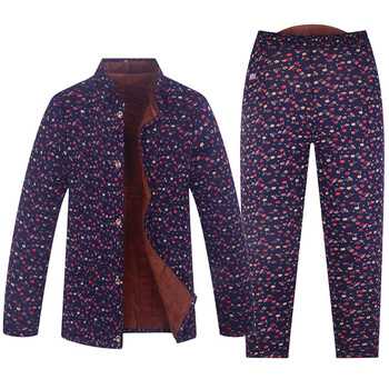 老太太穿的棉袄老奶奶棉衣棉裤套装冬天中老年人冬天穿的加绒加厚加肥