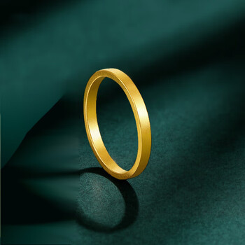 皇颜老凤凰珠宝 足金999古法素圈戒指 直面磨砂礼物送女友元旦送礼 9