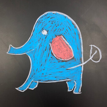 比比牛 儿童无尘粉笔 彩色水溶性绘画粉笔 10色10支装 BBN-FB10