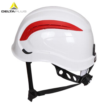 代尔塔（DELTAPLUS）运动透气型ABS头盔骑行防砸防撞减震安全帽户外登山骑行用（含下颚带） 【白色】102202