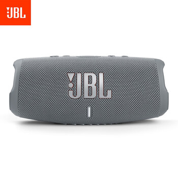 JBL CHARGE5 音乐冲击波五代 便携式蓝牙音箱+低音炮 户外防水防尘音箱 桌面音响 增强版赛道扬声器  灰色