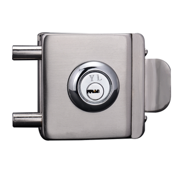 意利原子玻璃门锁单门方形玻璃门锁无需打孔玻璃锁不锈钢单门锁具