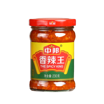 中邦230g香辣王辣椒酱拌面酱 下饭菜 拌饭菜 辣椒酱 香辣王