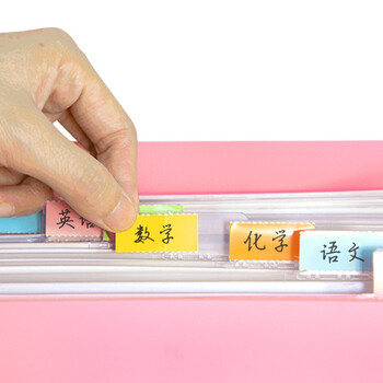 金得利13格A4横款大容量手提风琴包可立式可伸缩文件筐资料册收纳夹学生用可伸缩书立架折叠书夹 粉色 DC7611